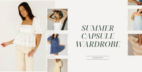 summer capsule wardrobe staples + outfit ideas to copy