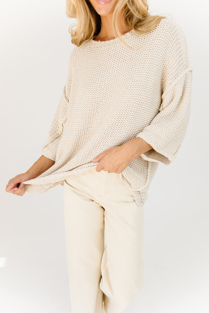 charles knit sweater // oat milk *restocked*