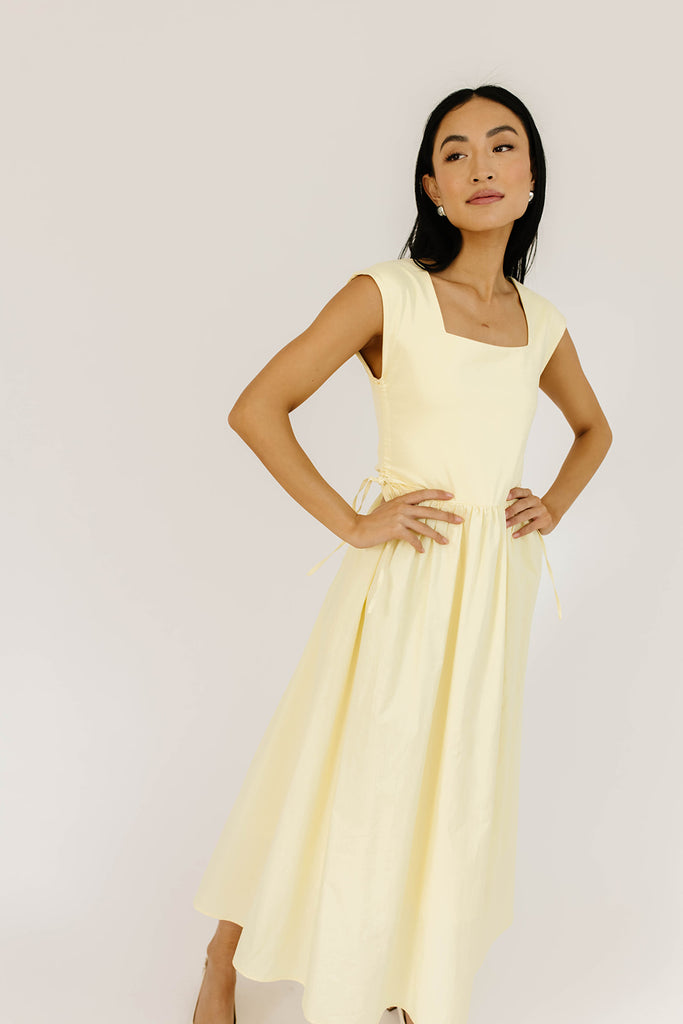 afterglow midi dress // butter yellow *zoco exclusive*