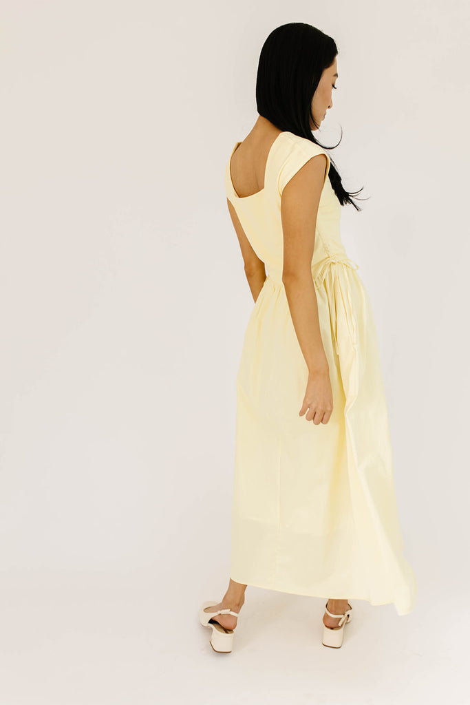 afterglow midi dress // butter yellow *zoco exclusive*