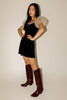 show off velvet mini dress