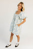 fresh blooms puff sleeve dress // blue *zoco exclusive*