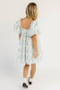 fresh blooms puff sleeve dress // blue *zoco exclusive*