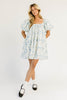 fresh blooms puff sleeve dress // blue *zoco exclusive*