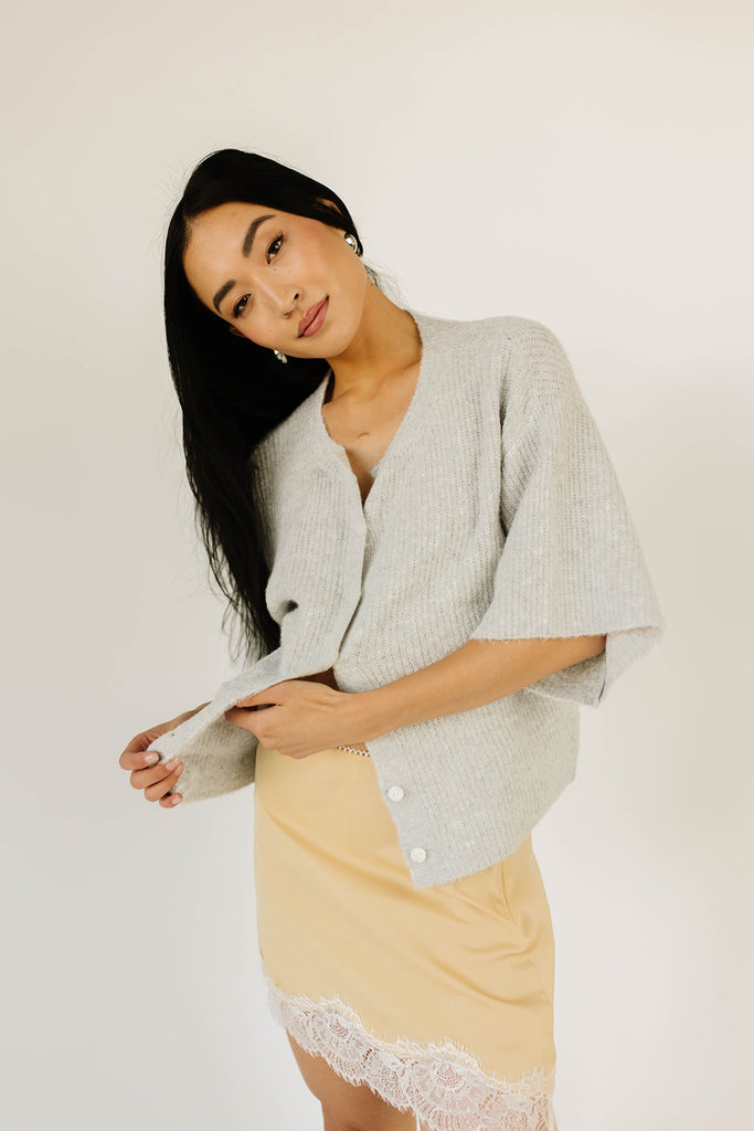 sabrina knit cardigan // grey *zoco exclusive*