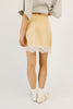 take a chance satin skirt // butter yellow