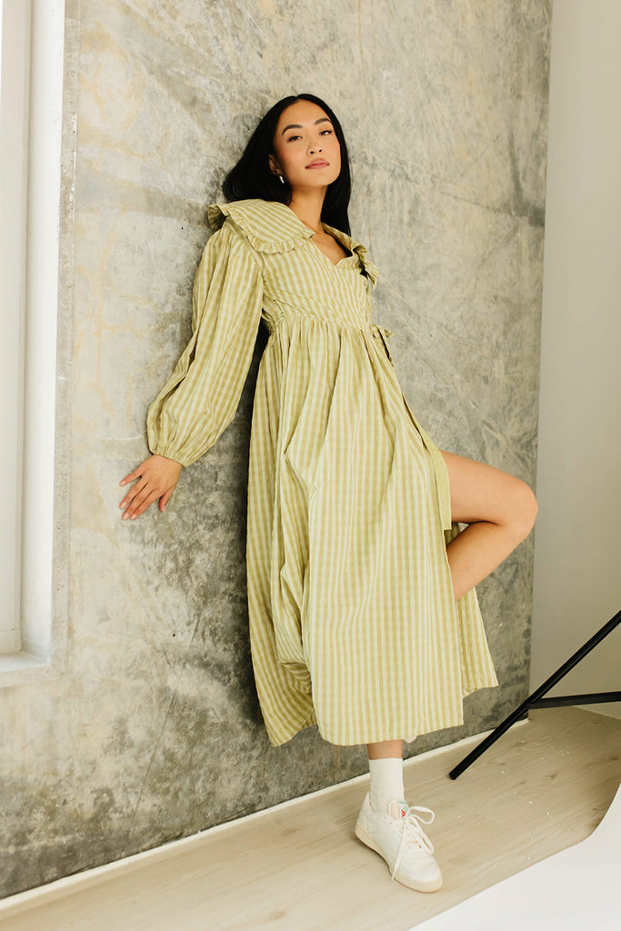 birdie wrap dress // green *zoco exclusive*