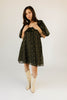 mini good luck puff sleeve dress // black floral *zoco exclusive*