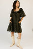 mini good luck puff sleeve dress // black floral *zoco exclusive*