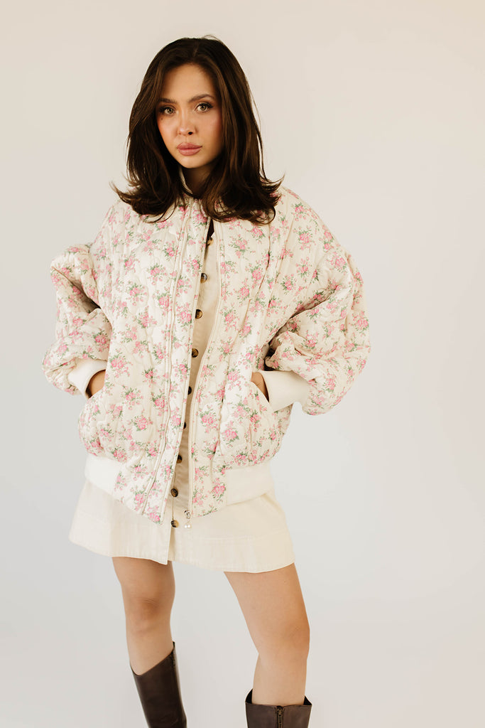 ollie floral quilted jacket *restocked*