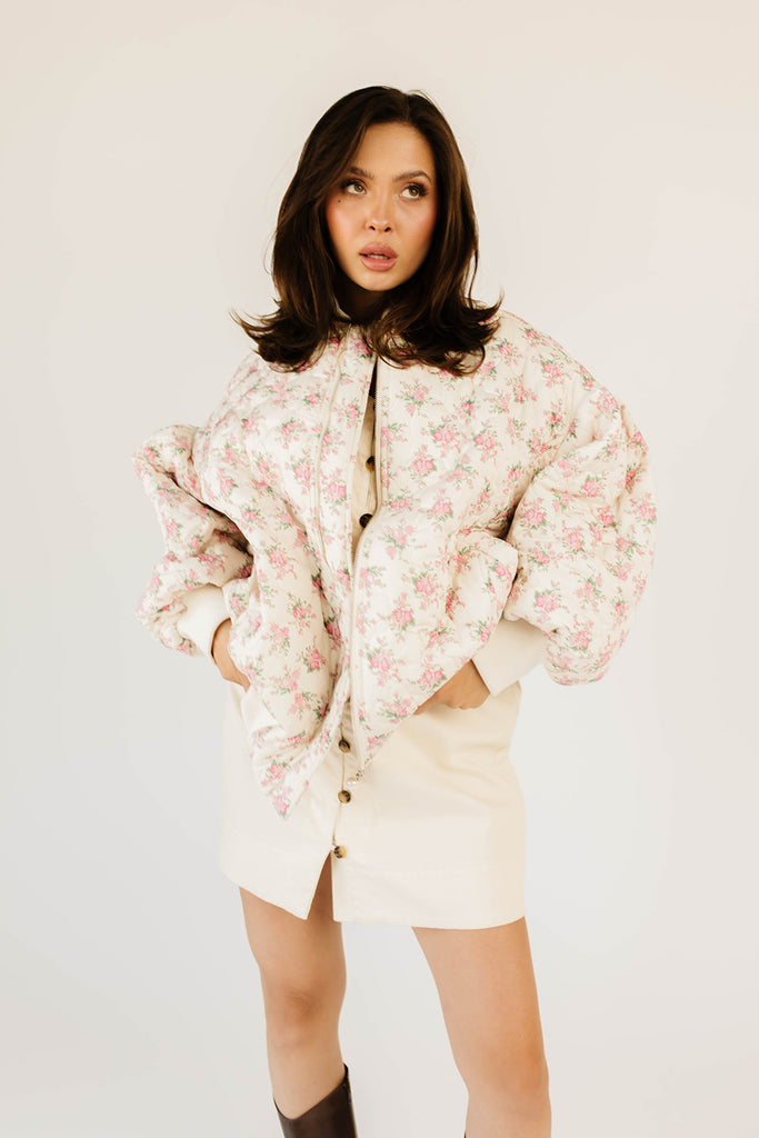 ollie floral quilted jacket *restocked*