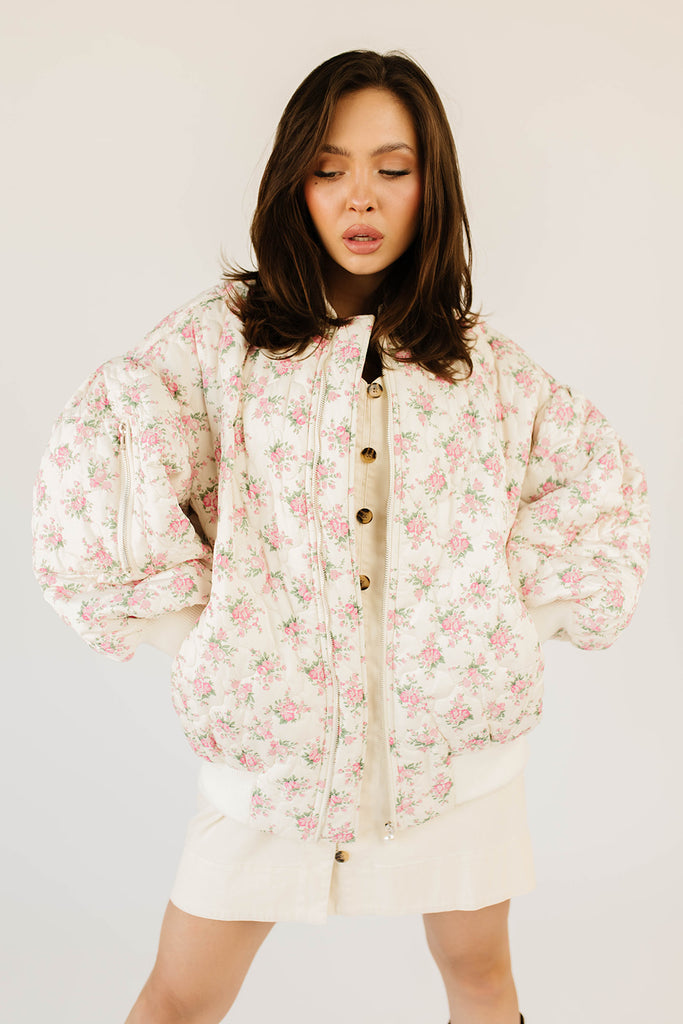 ollie floral quilted jacket *restocked*