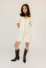 hazel button dress // cream denim *zoco exclusive*