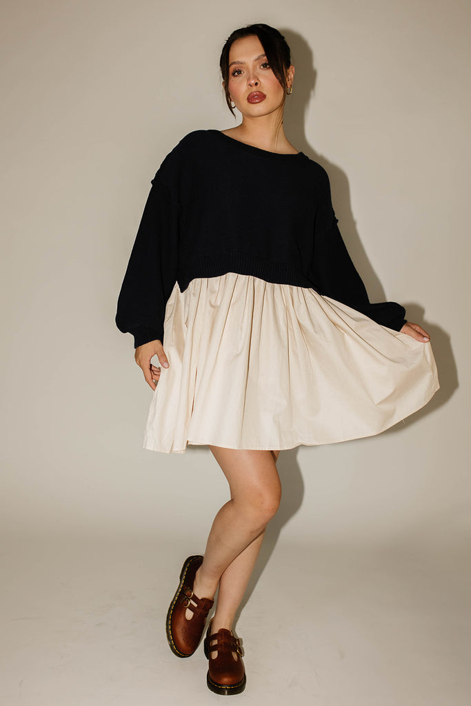 wells sweater dress // navy