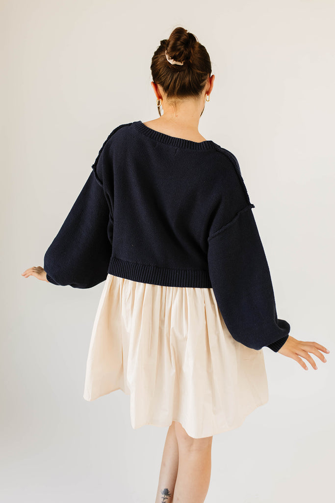 wells sweater dress // navy