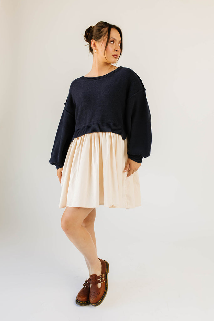 wells sweater dress // navy