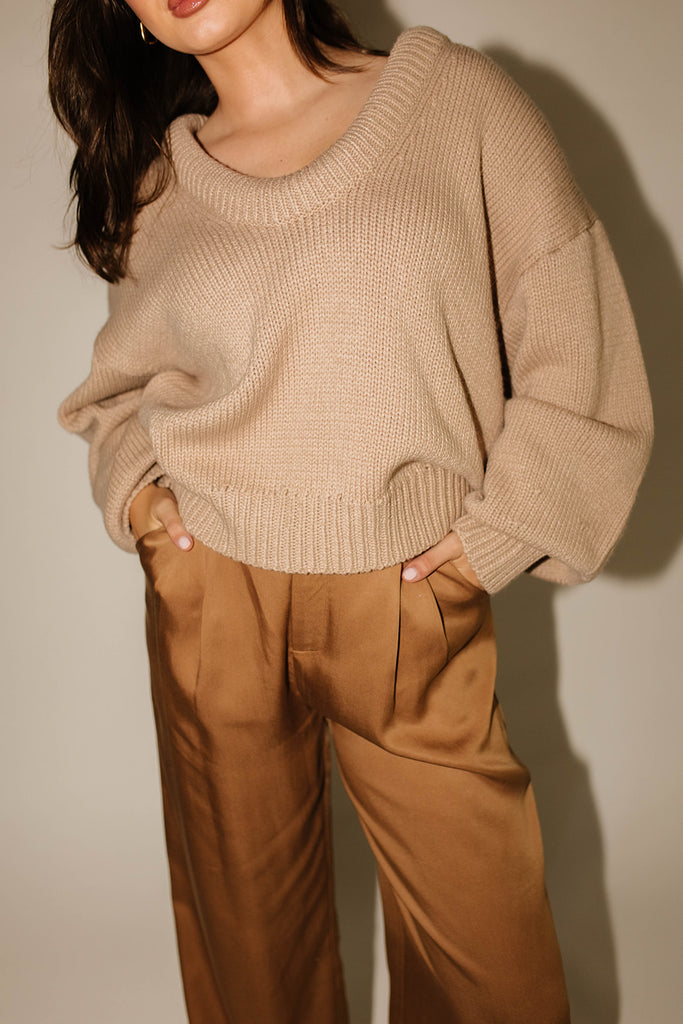 billie sweater // taupe *zoco exclusive*