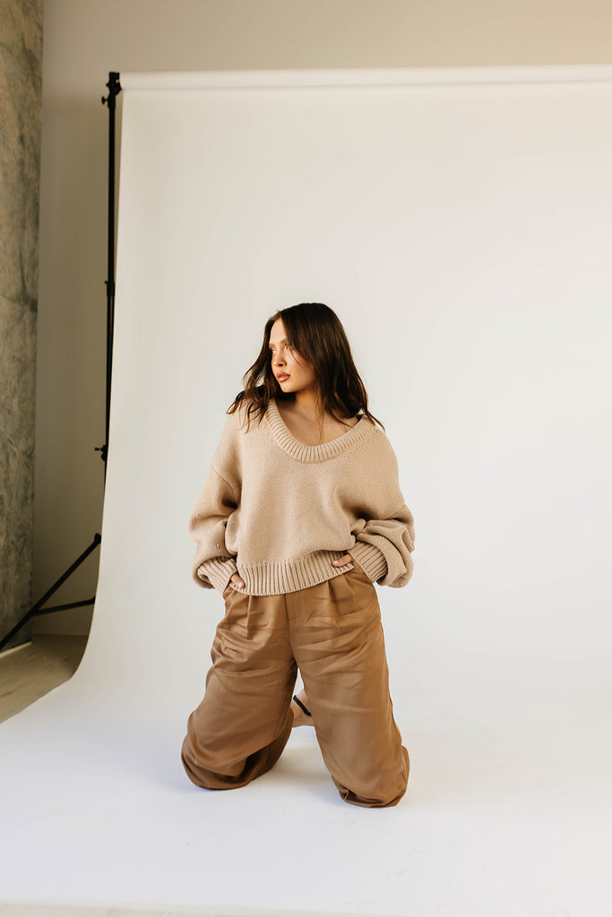 billie sweater // taupe *zoco exclusive*