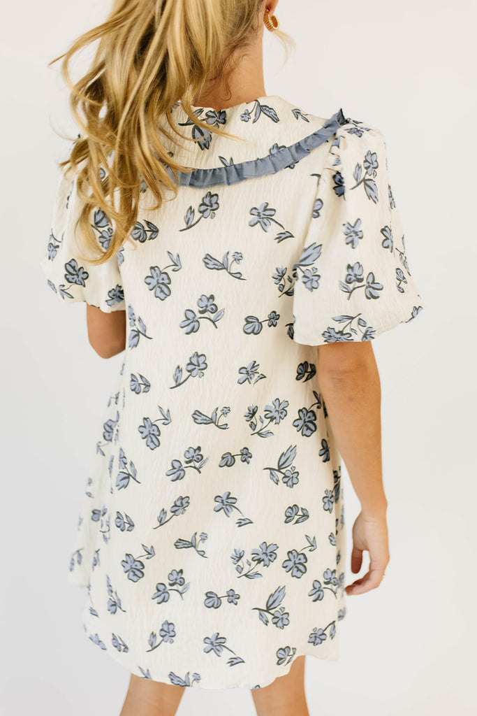 poppy collared dress // blue floral *zoco exclusive*