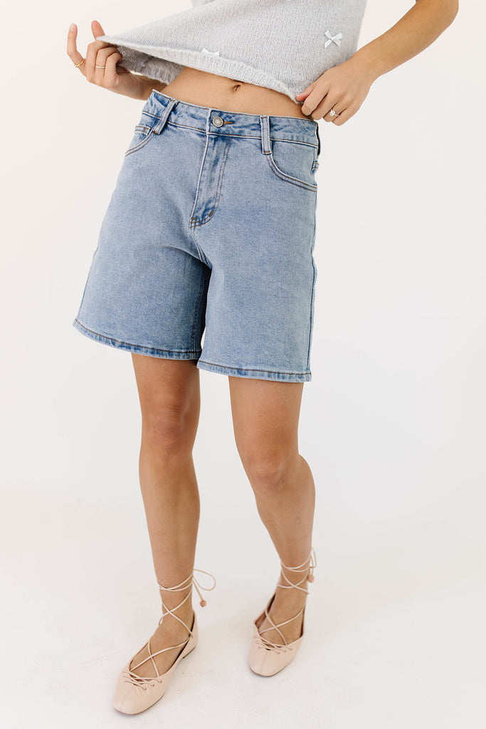 gravity denim shorts