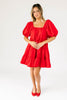 short daymaker dress // red poplin *zoco exclusive*