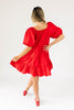 short daymaker dress // red poplin *zoco exclusive*