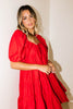 short daymaker dress // red poplin *zoco exclusive*