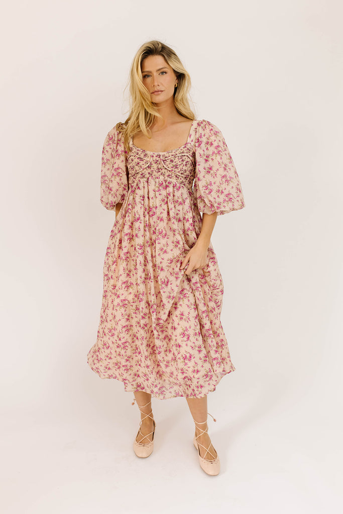 gala midi dress // french floral *zoco exclusive*