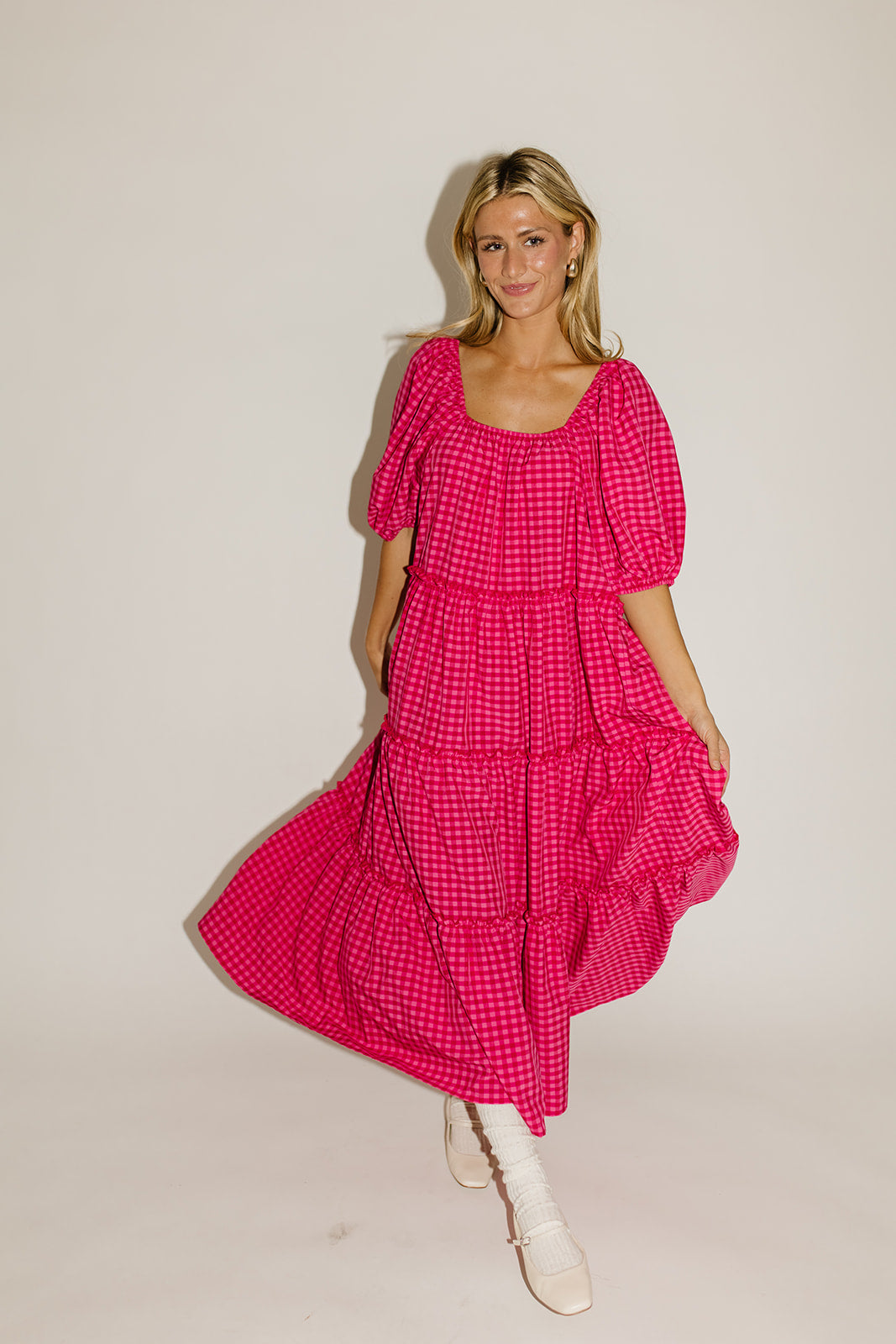 Daymaker Dress Pink Gingham Zoco Exclusive Shop Zoco