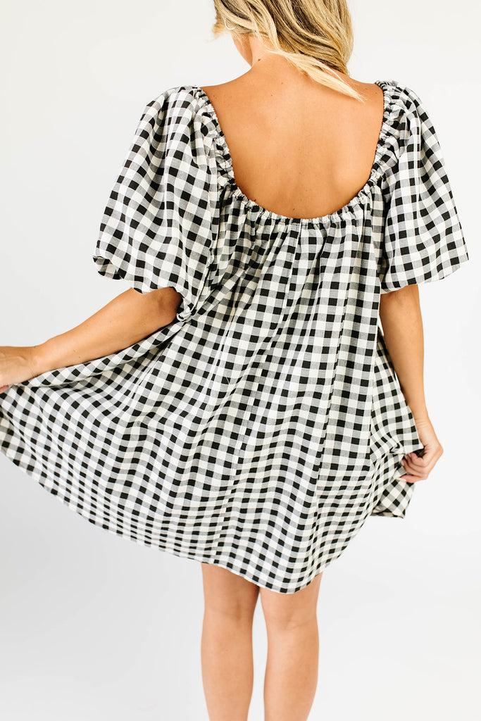 ari dress // black gingham *zoco exclusive*