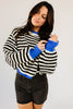 karma sweater // black + blue