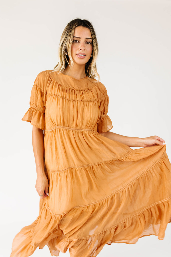 real love maxi dress // rust