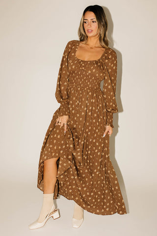 emma midi dress // chocolate