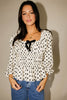 good fortune polka dot top