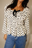 good fortune polka dot top