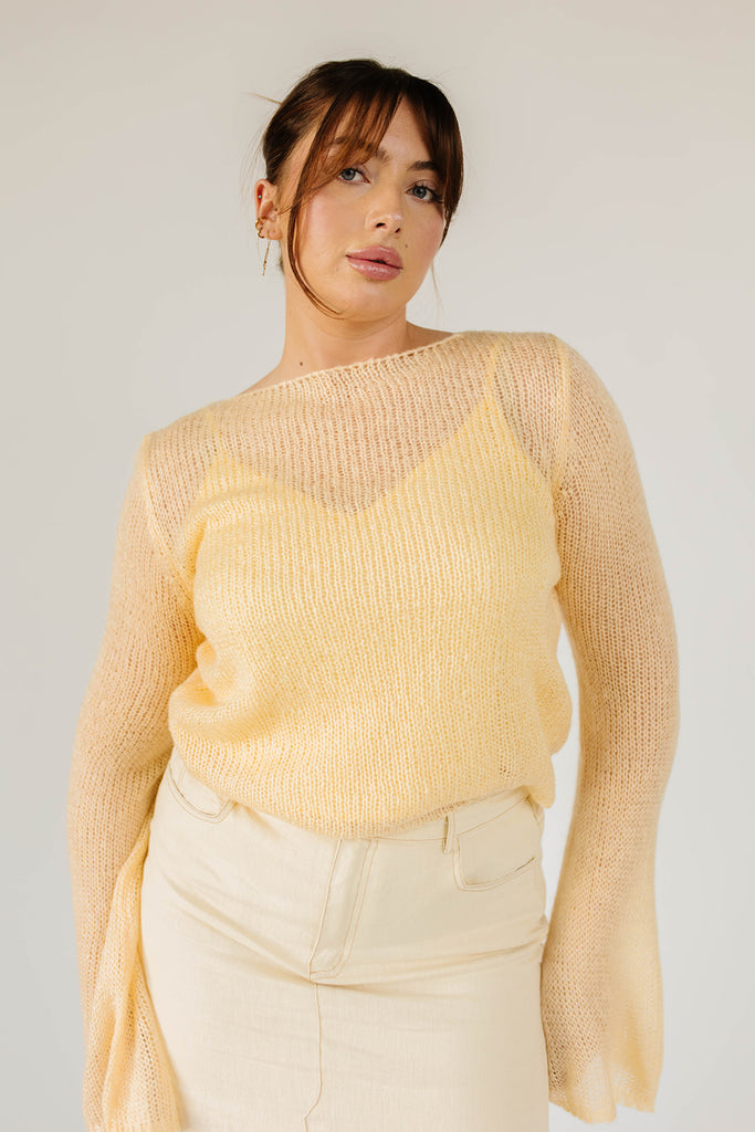 colette cami sweater // butter yellow *zoco exclusive*