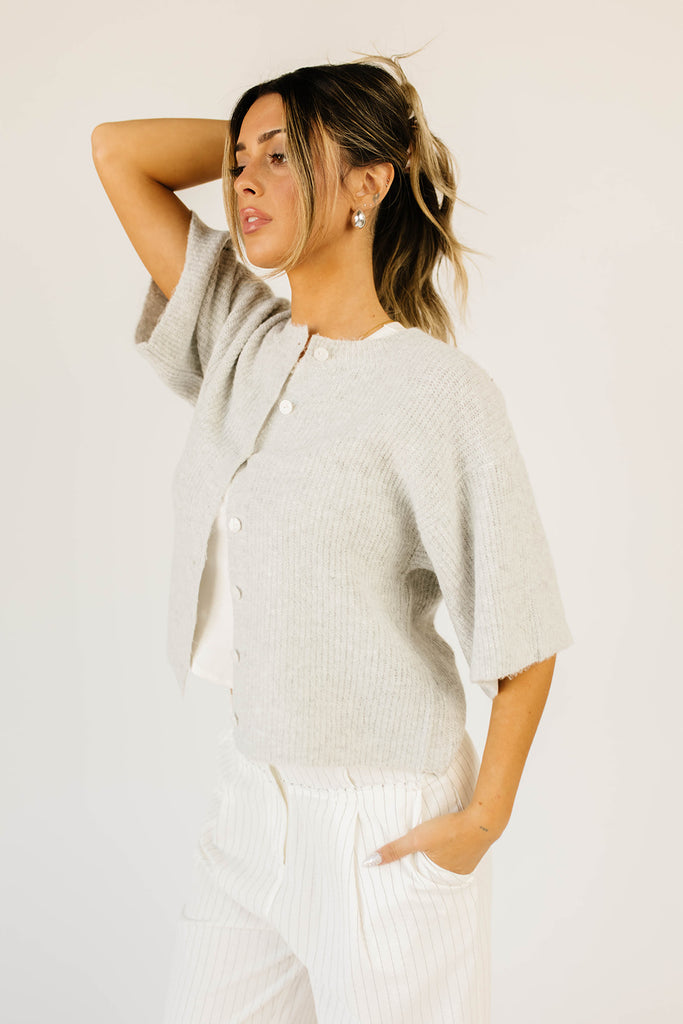 sabrina knit cardigan // grey *zoco exclusive*