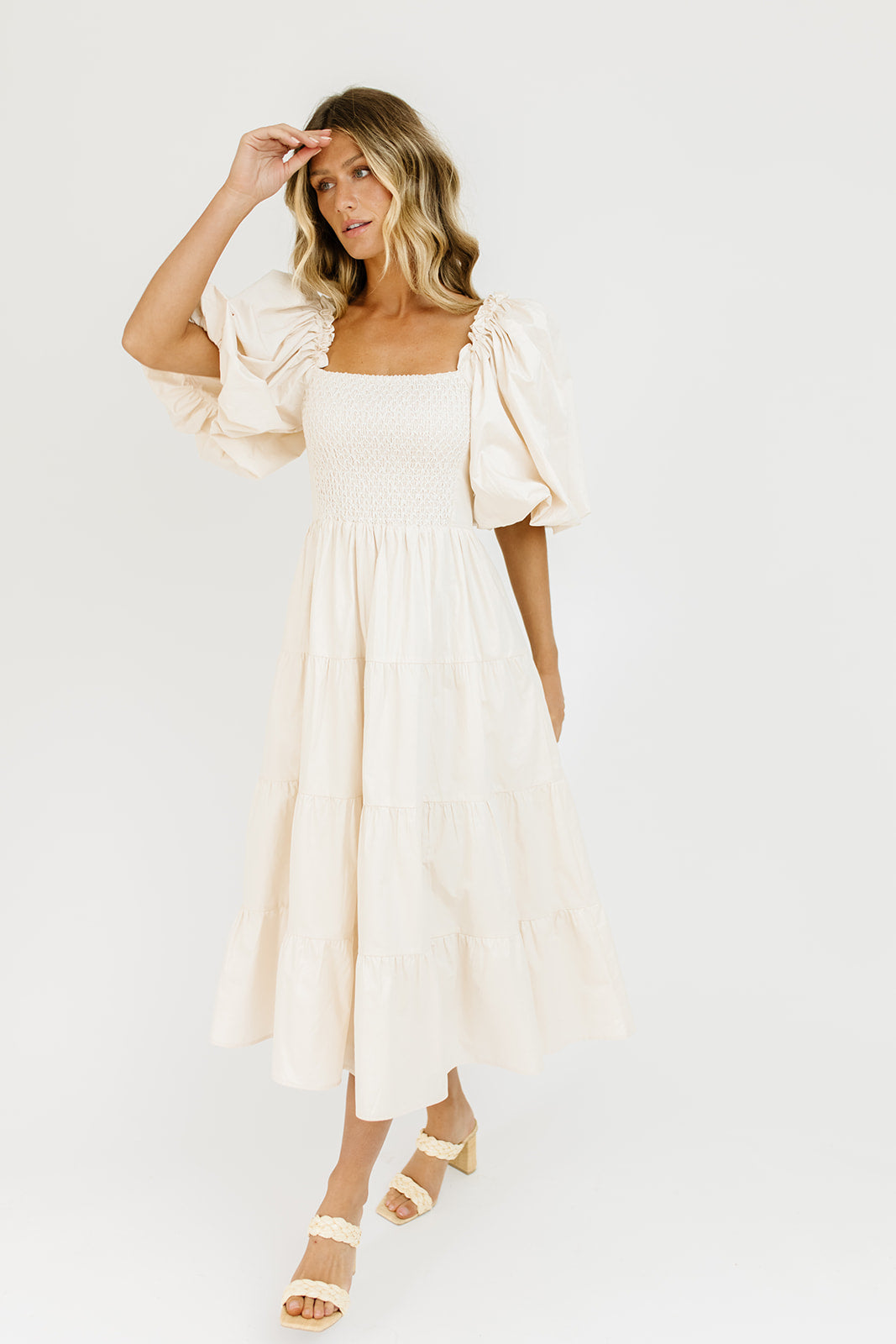 scout puff sleeve dress // cream *zoco exclusive* – shop zoco