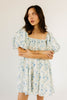 fresh blooms puff sleeve dress // blue *zoco exclusive*