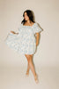 fresh blooms puff sleeve dress // blue *zoco exclusive*