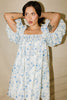 fresh blooms puff sleeve dress // blue *zoco exclusive*