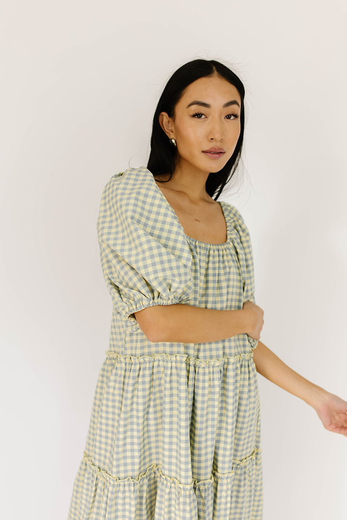 daymaker dress // blue + yellow gingham *zoco exclusive*