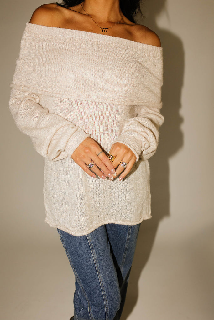 cold shoulder sweater