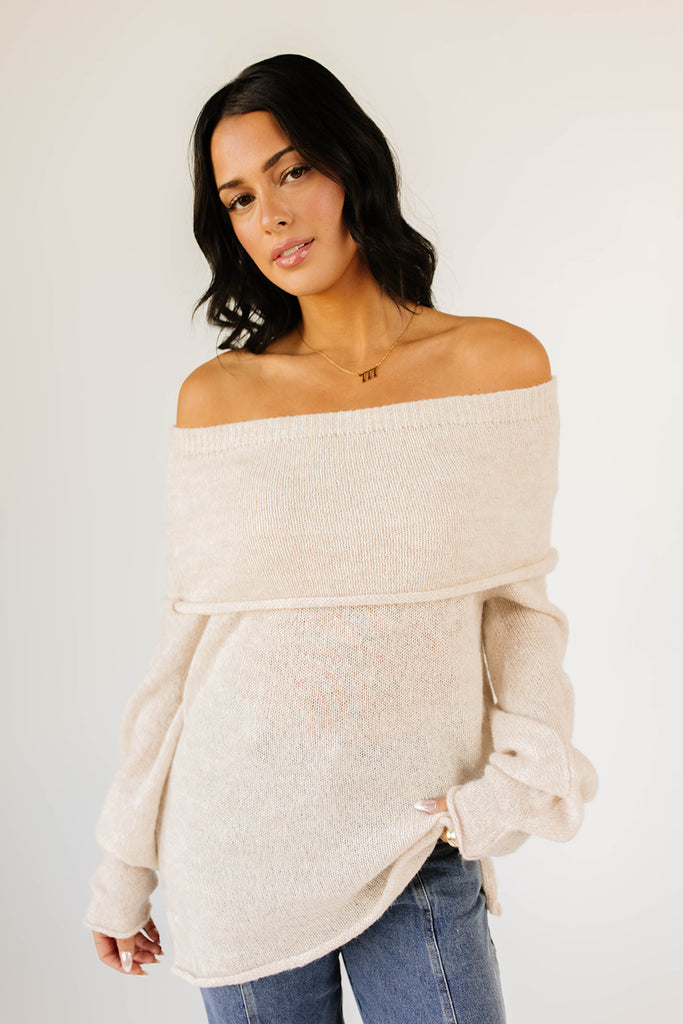 cold shoulder sweater