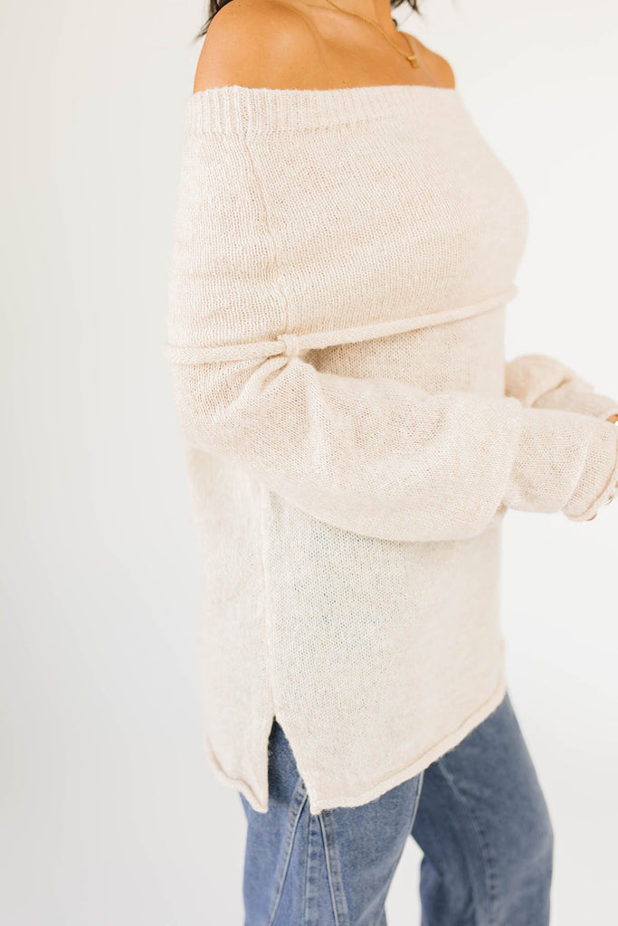 cold shoulder sweater