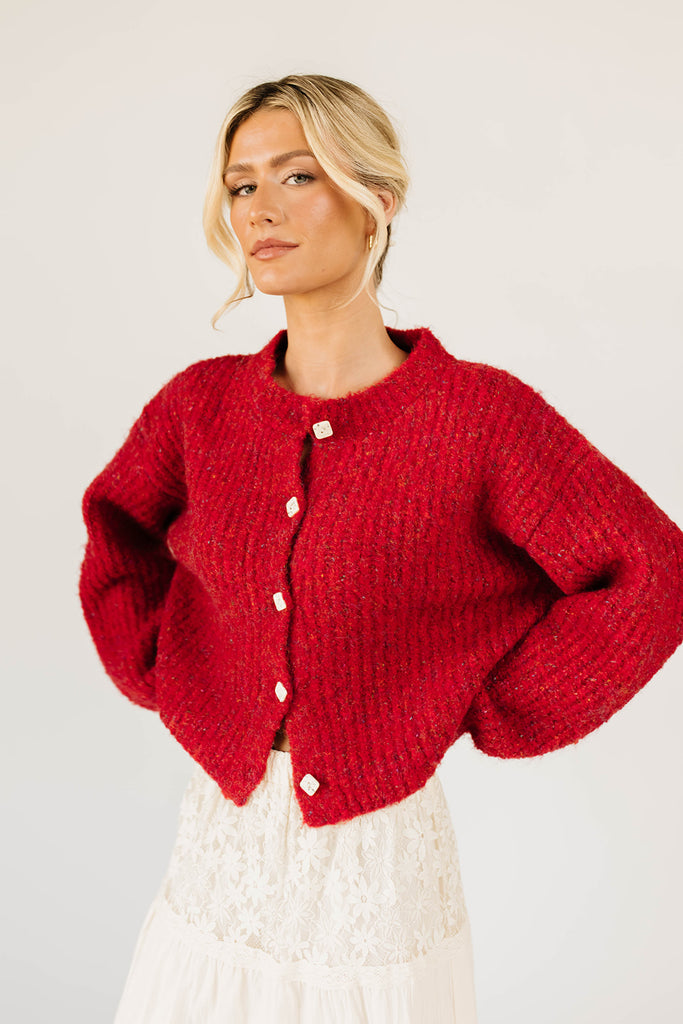 quincy cardigan // red *restocked*