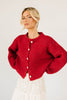 quincy cardigan // red