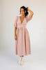 adeline midi dress // pink plaid *zoco exclusive*