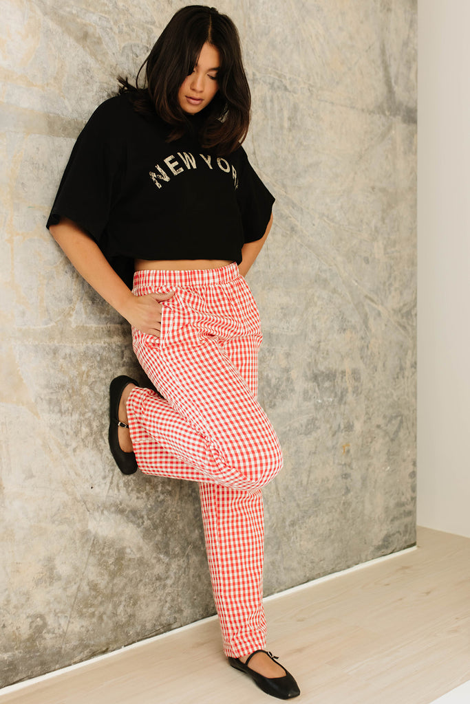 essential gingham pants