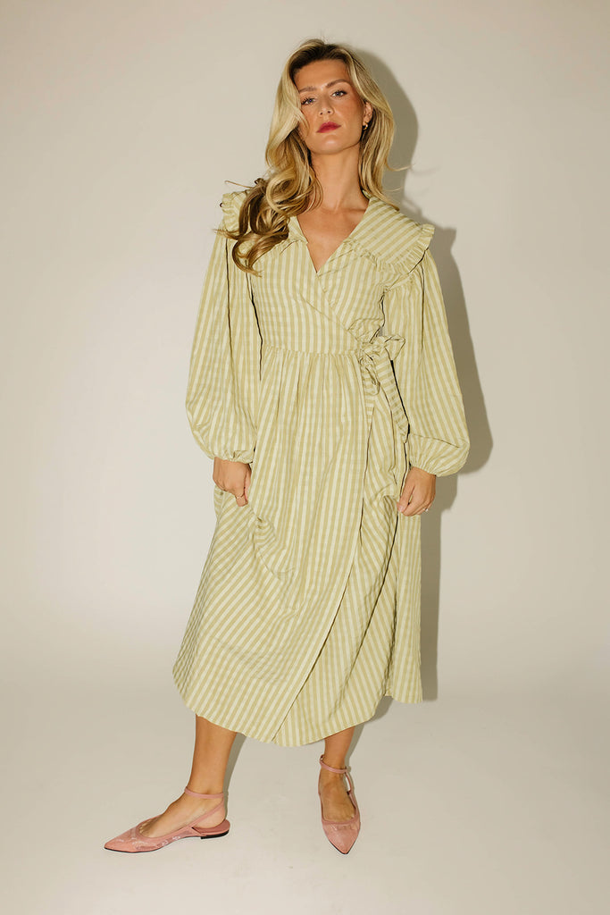 birdie wrap dress // green *zoco exclusive*